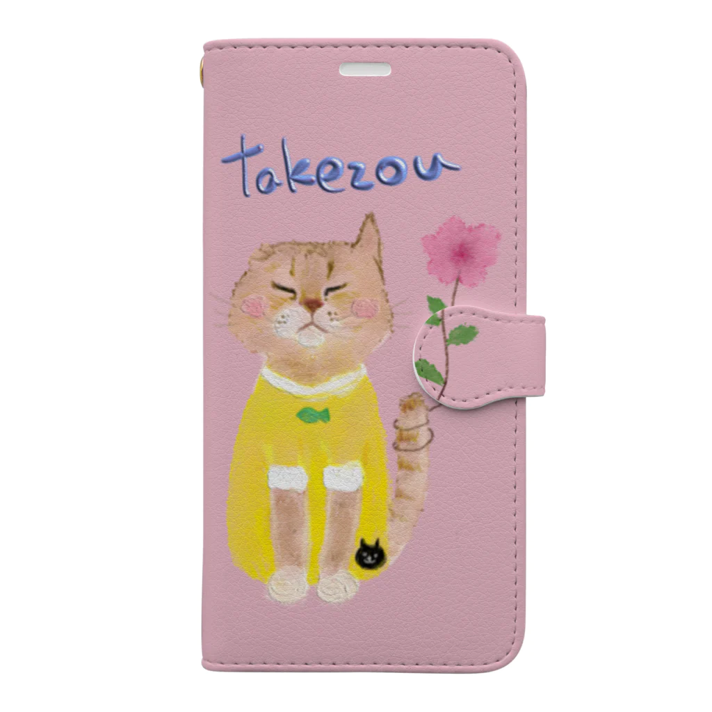 catpainter_moeのほこにゃんシリーズ（竹ちゃん専用） 手帳型スマホケース