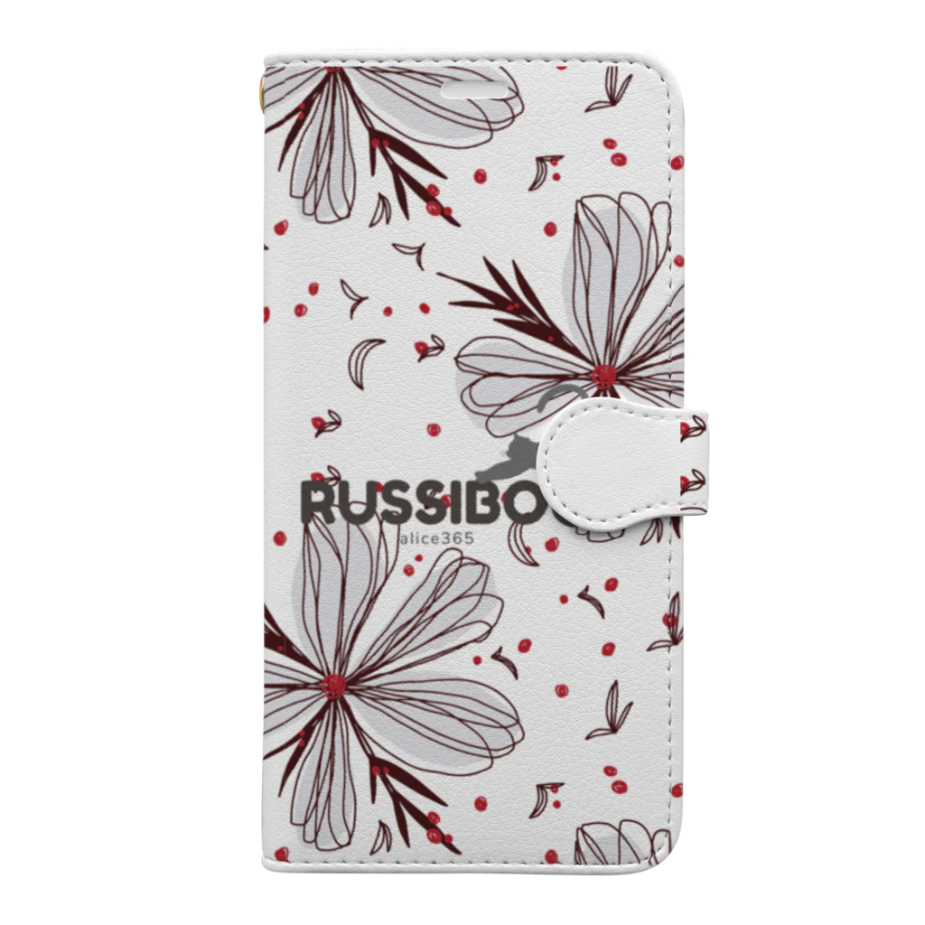 russibooのalice_flower3 Book-Style Smartphone Case
