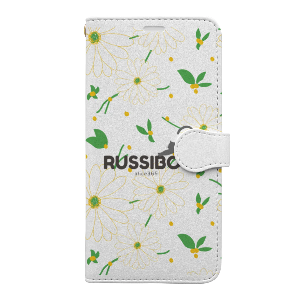 russibooのalice_flower Book-Style Smartphone Case