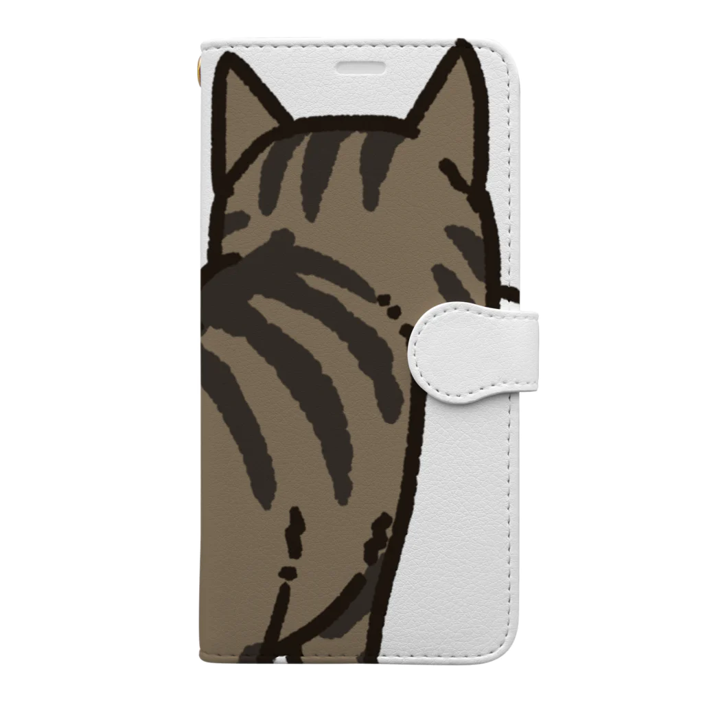 Riotoのねこけつω（キジトラ、アップ） Book-Style Smartphone Case