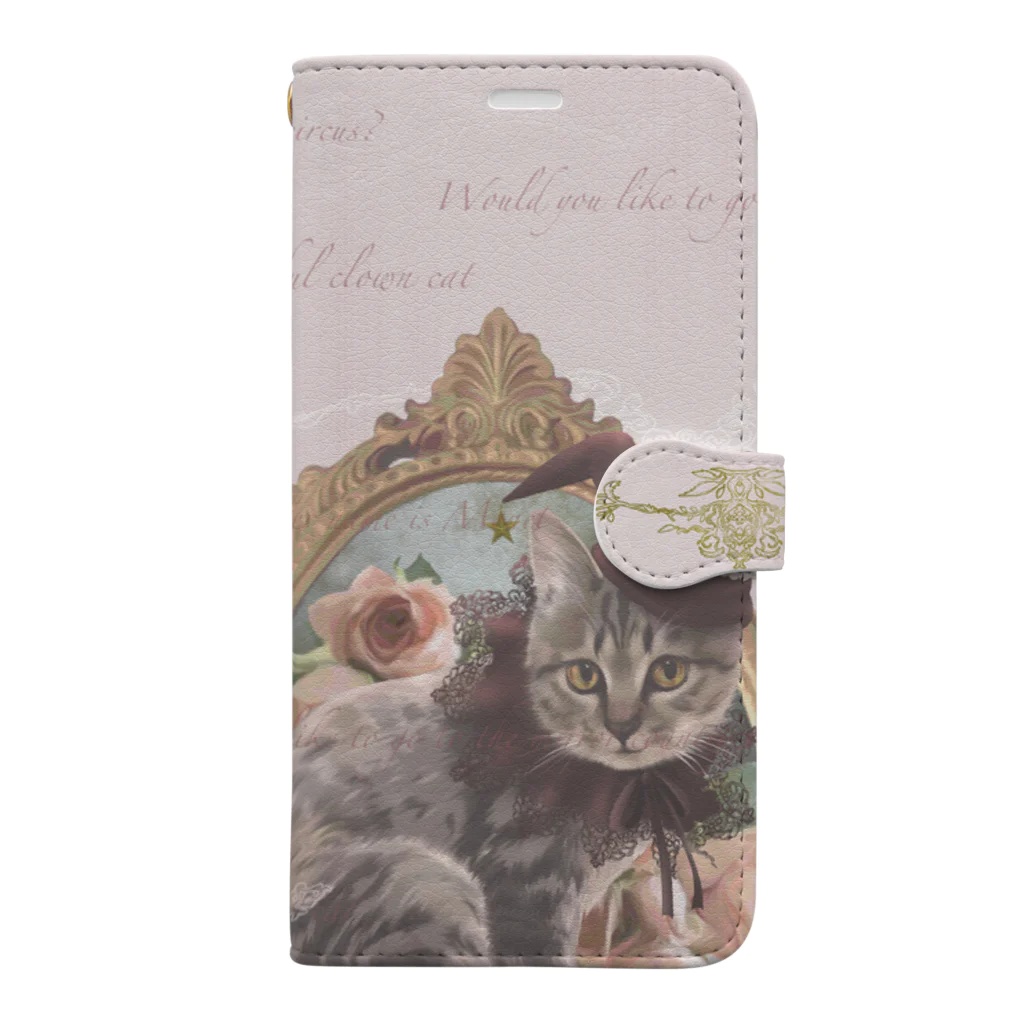 monetのmonet/Beautiful cat clown-Gothic Book-Style Smartphone Case