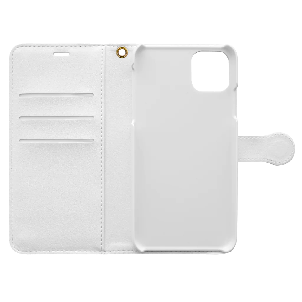 ボブキャットショップのミルクのいい顔シリーズ Book-Style Smartphone Case :Opened (inside)