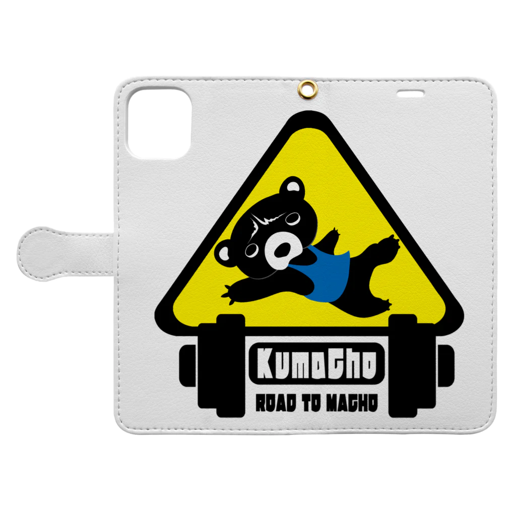 AQ-BECKのKumaCho-（B） ～Road to Macho～ Book-Style Smartphone Case:Opened (outside)