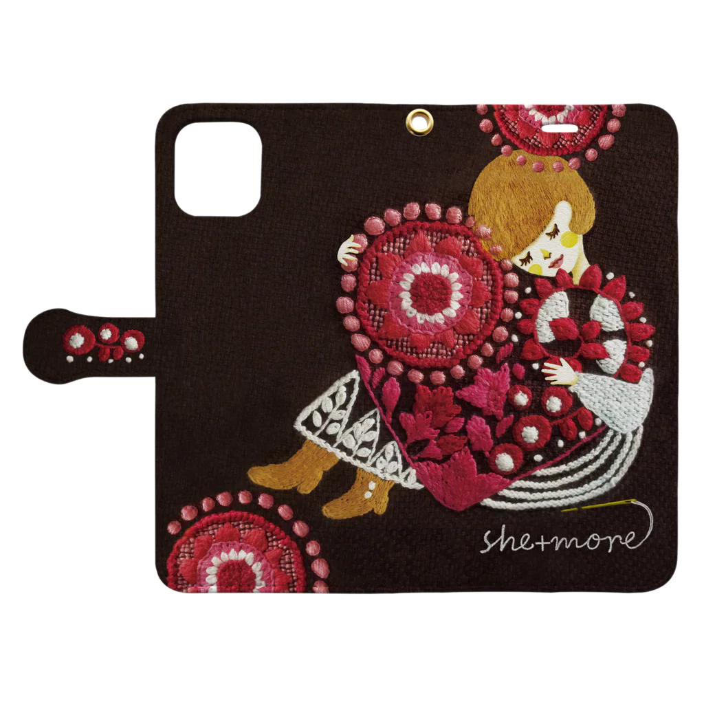 シーモア（she+more）の(iphone11/12/) love Book-Style Smartphone Case:Opened (outside)