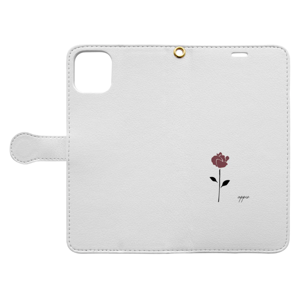 appisのrose Book-Style Smartphone Case:Opened (outside)