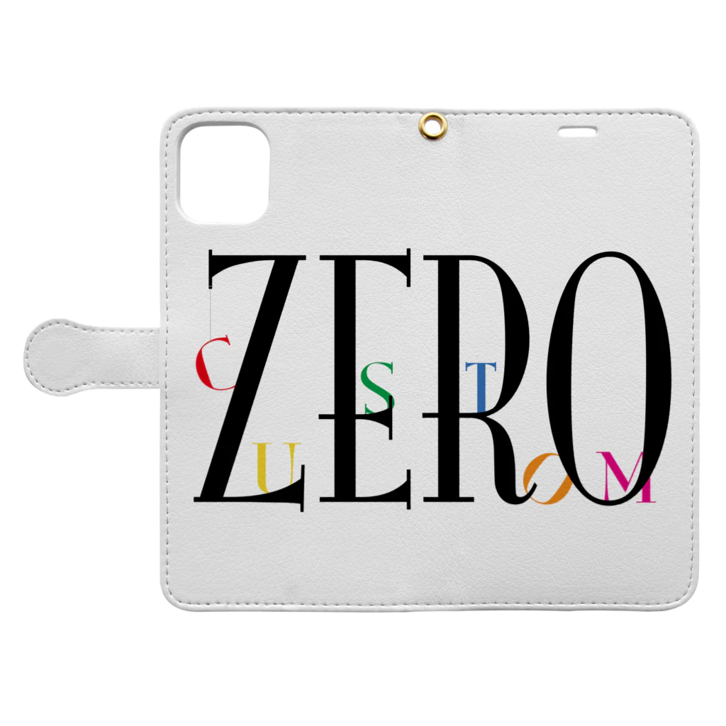 ZEROcustomのZEROcustomロゴシリーズ Book-Style Smartphone Case:Opened (outside)