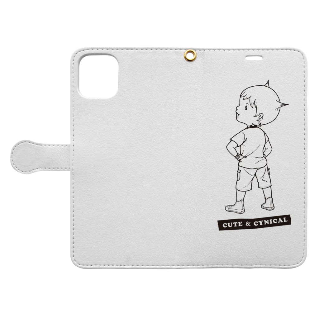 イラストレーター トツカケイスケのCUTE & CYNICAL Book-Style Smartphone Case:Opened (outside)