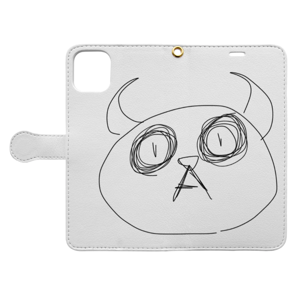 unko unkoの猫ったら猫 Book-Style Smartphone Case:Opened (outside)