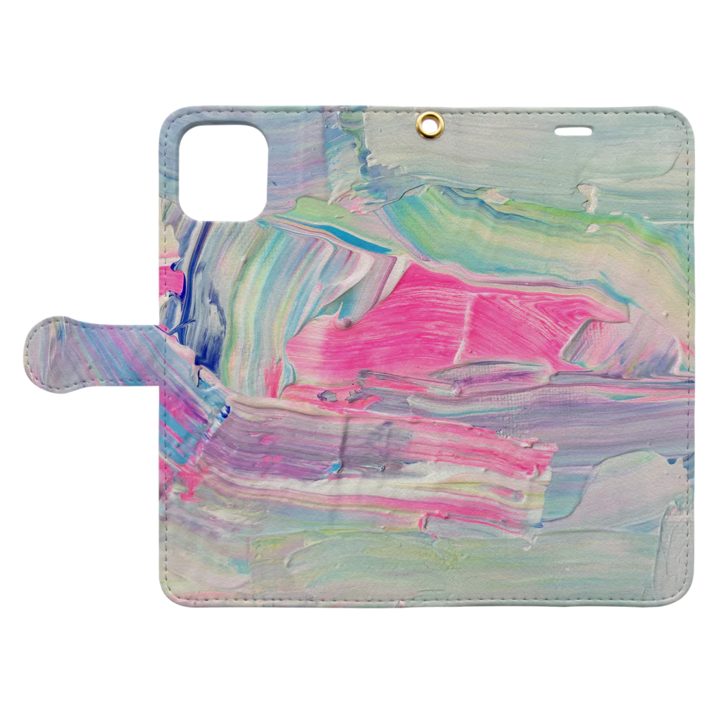 ◌ａｒｔ　ｓｈｏｐ✴︎の【impatience】 Book-Style Smartphone Case:Opened (outside)
