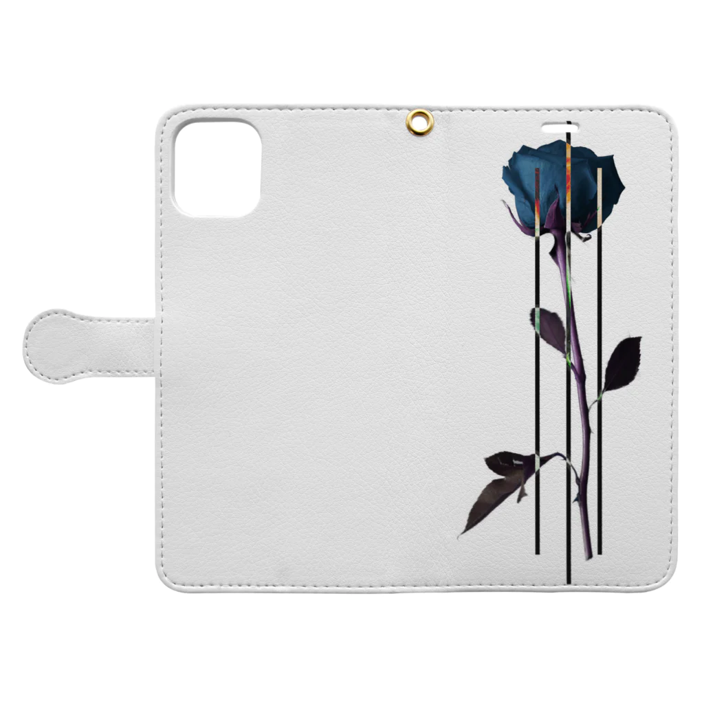 penoitrodのBlue rose Book-Style Smartphone Case:Opened (outside)