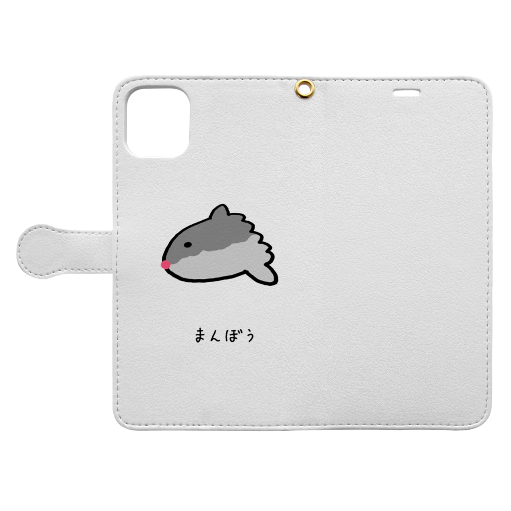 脂身通信Ｚの【魚シリーズ】まんぼう♪2104 Book-Style Smartphone Case:Opened (outside)