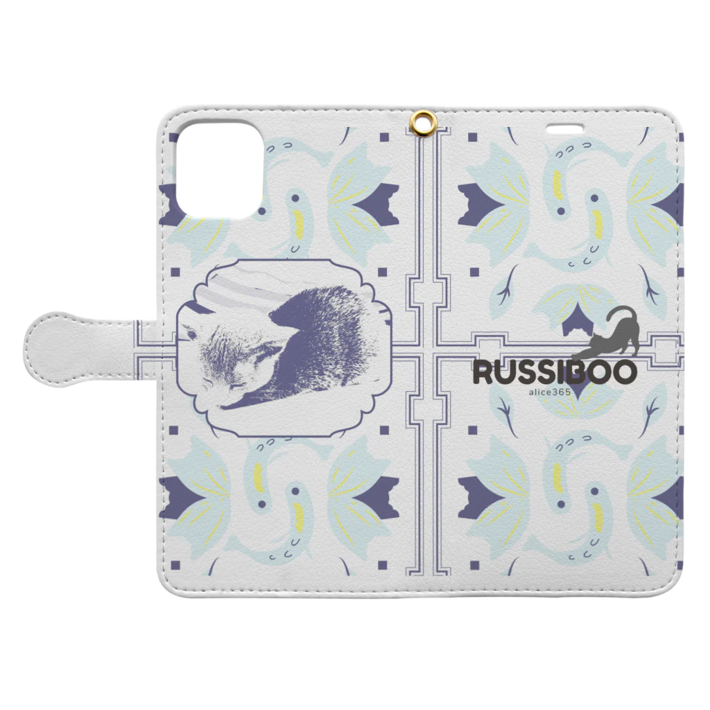 russibooのalice_sleep Book-Style Smartphone Case:Opened (outside)