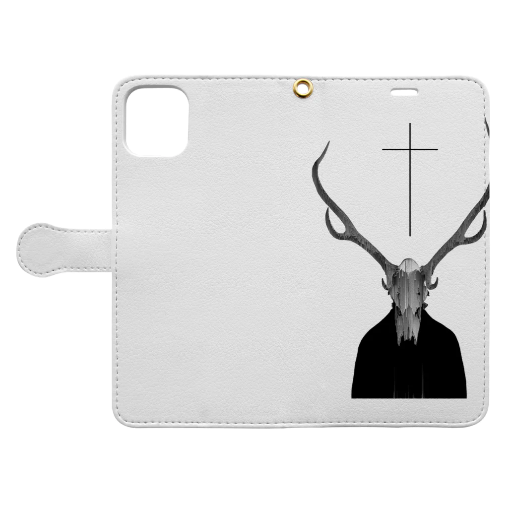 penoitrodのBone&Cross Book-Style Smartphone Case:Opened (outside)