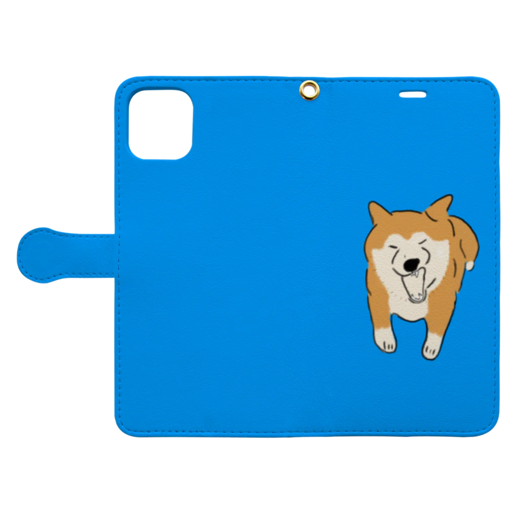 柴犬の里のガオー Book-Style Smartphone Case:Opened (outside)