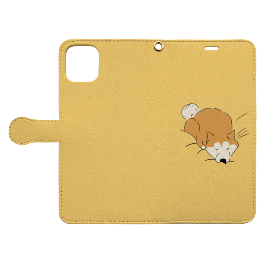 柴犬の里のシバノコ Book-Style Smartphone Case:Opened (outside)