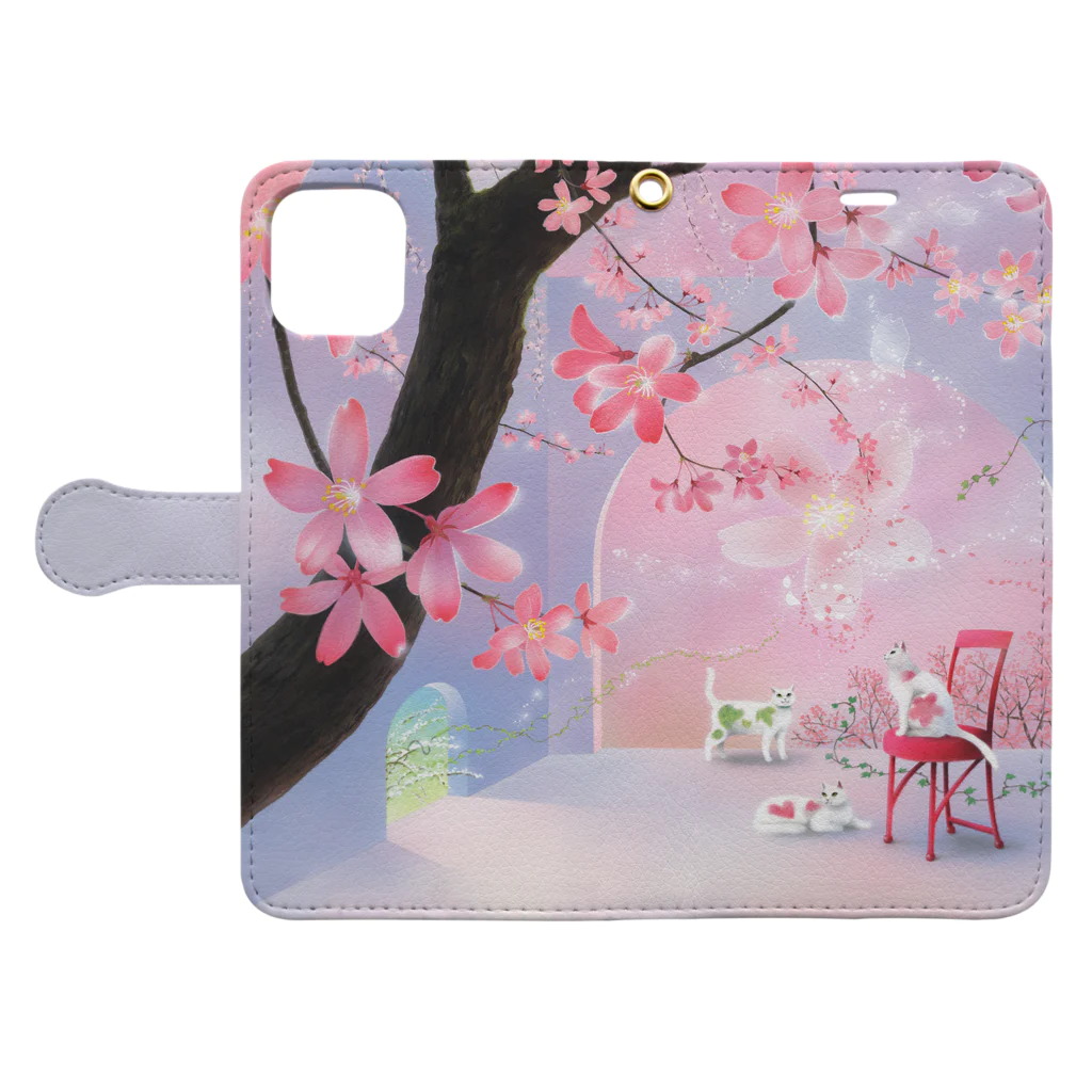 umeumeのTogether Book-Style Smartphone Case:Opened (outside)