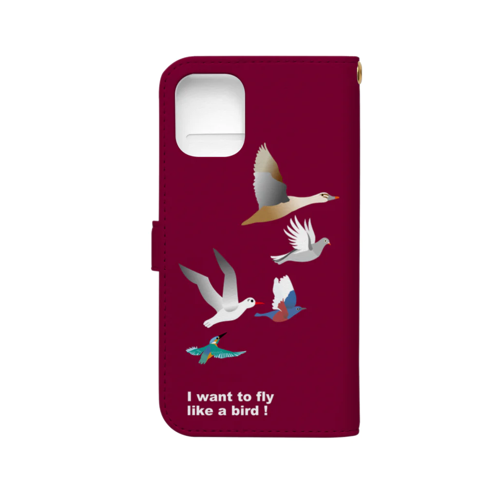 エダマメトイチのwith birds 2 Book-Style Smartphone Case :back