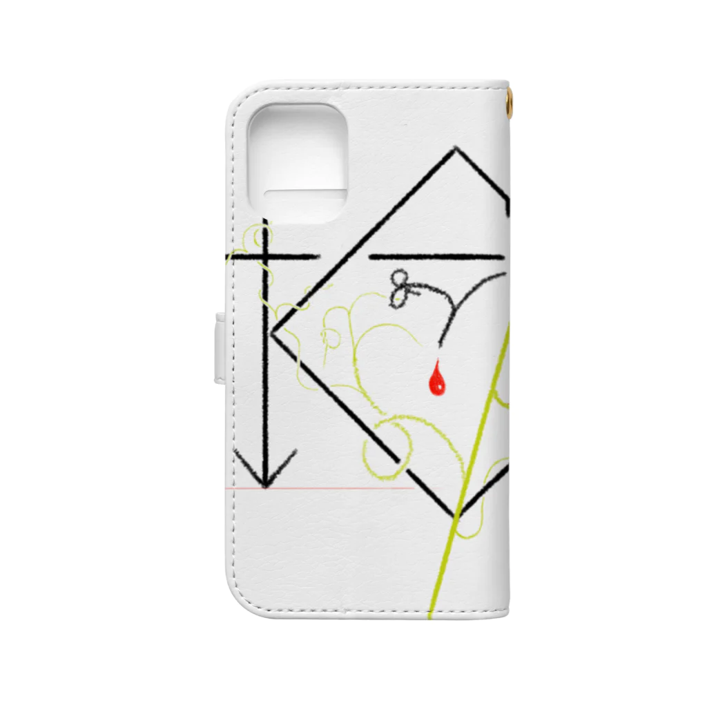 xrozaの無意識-意識分離症　ロゴ Book-Style Smartphone Case :back