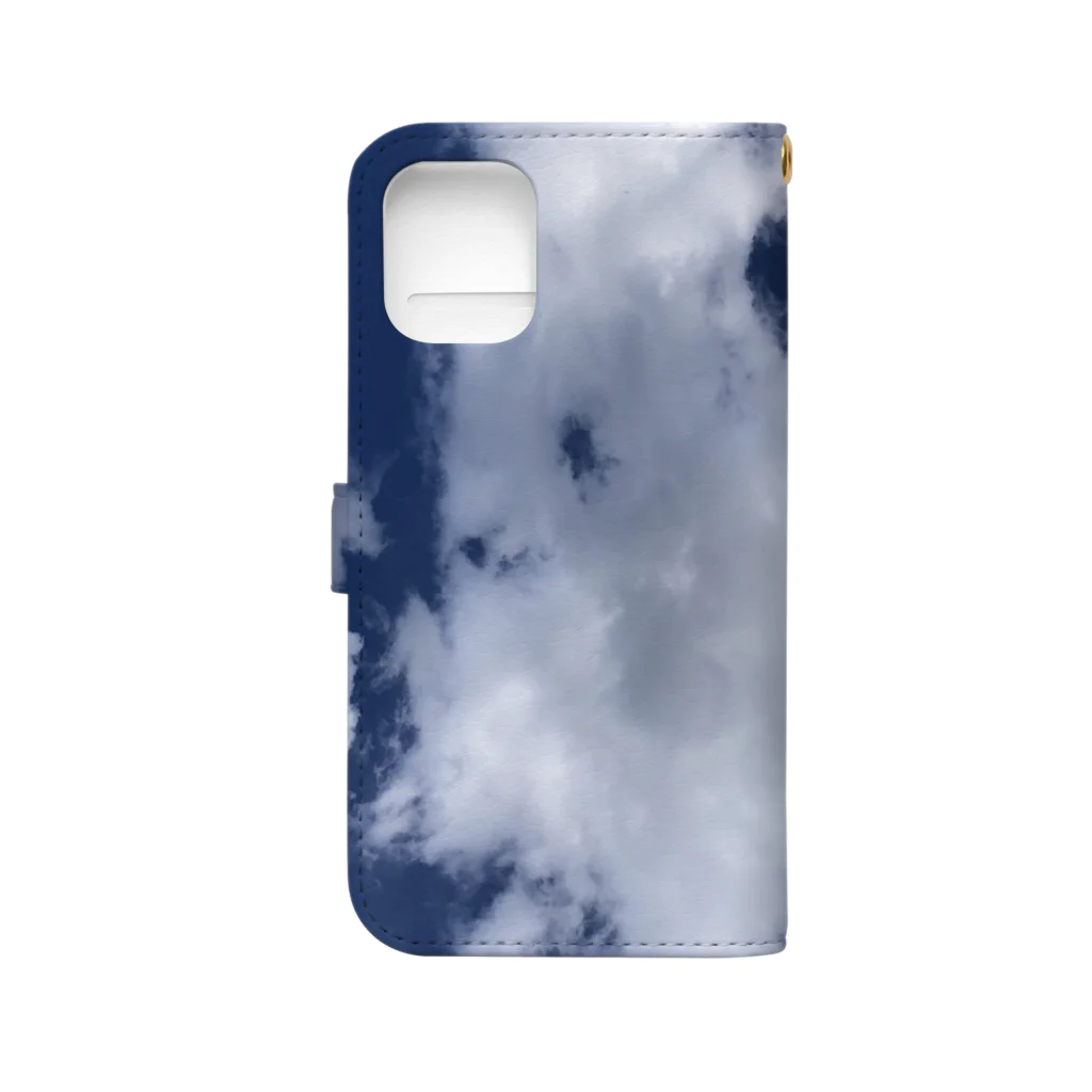 SORAIROの青空　冬の午後　晴れ　白い雲 Book-Style Smartphone Case :back