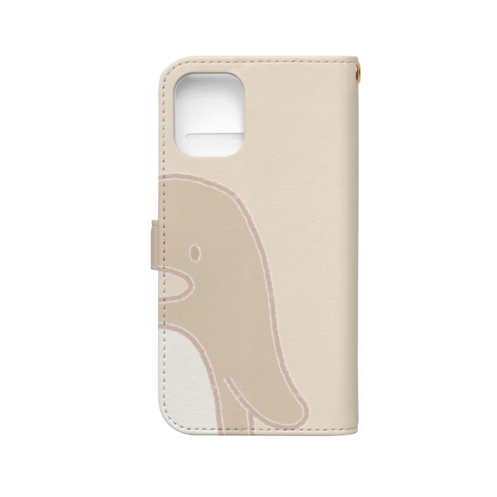 如月芳美のペンギンちゃんミルク（B-5） Book-Style Smartphone Case :back