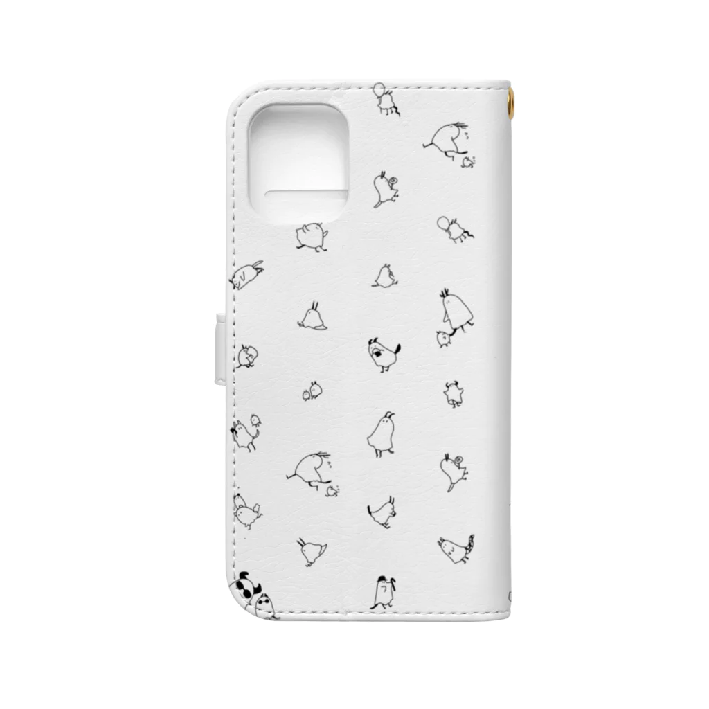 シーツのおばけの【i-Phone12mini】obake-case 手帳型スマホケースの裏面