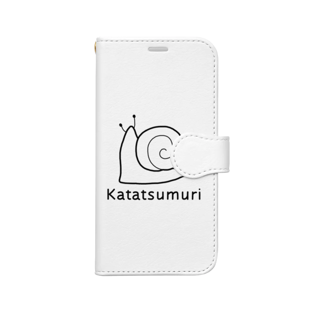 MrKShirtsのKatatsumuri (カタツムリ) 黒デザイン 手帳型スマホケース