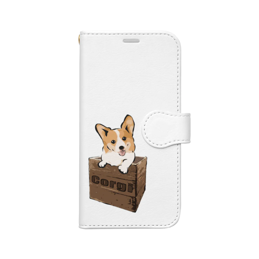 犬グッズの店しえるぶるーの箱入りコーギー Book-Style Smartphone Case