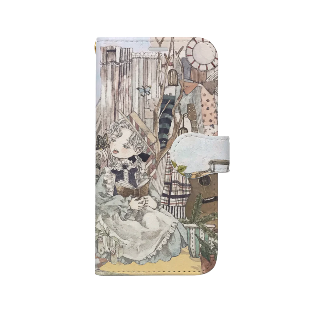 駄菓子屋商店のpapillon Book-Style Smartphone Case