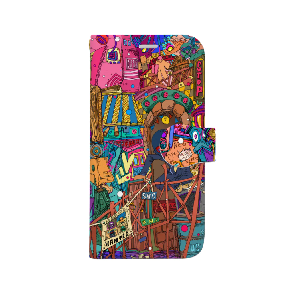 落書きジョーカーのDOODLE TOWN Book-Style Smartphone Case