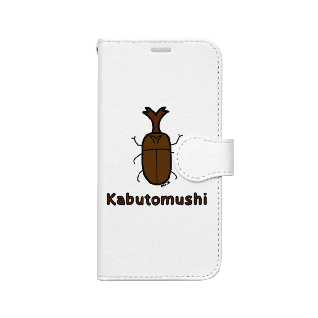 MrKShirtsのKabutomushi (カブトムシ) 色デザイン 手帳型スマホケース