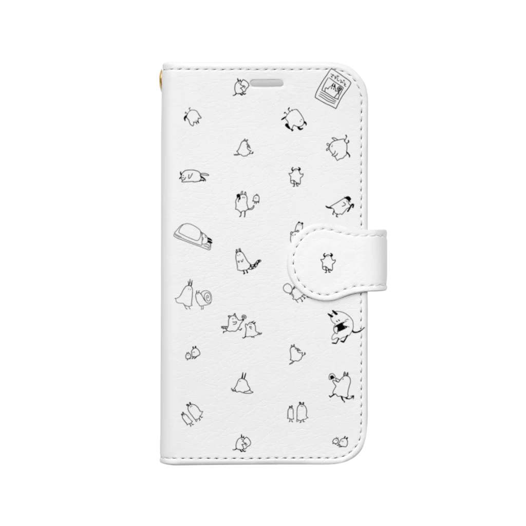 シーツのおばけの【i-Phone12mini】obake-case 手帳型スマホケース