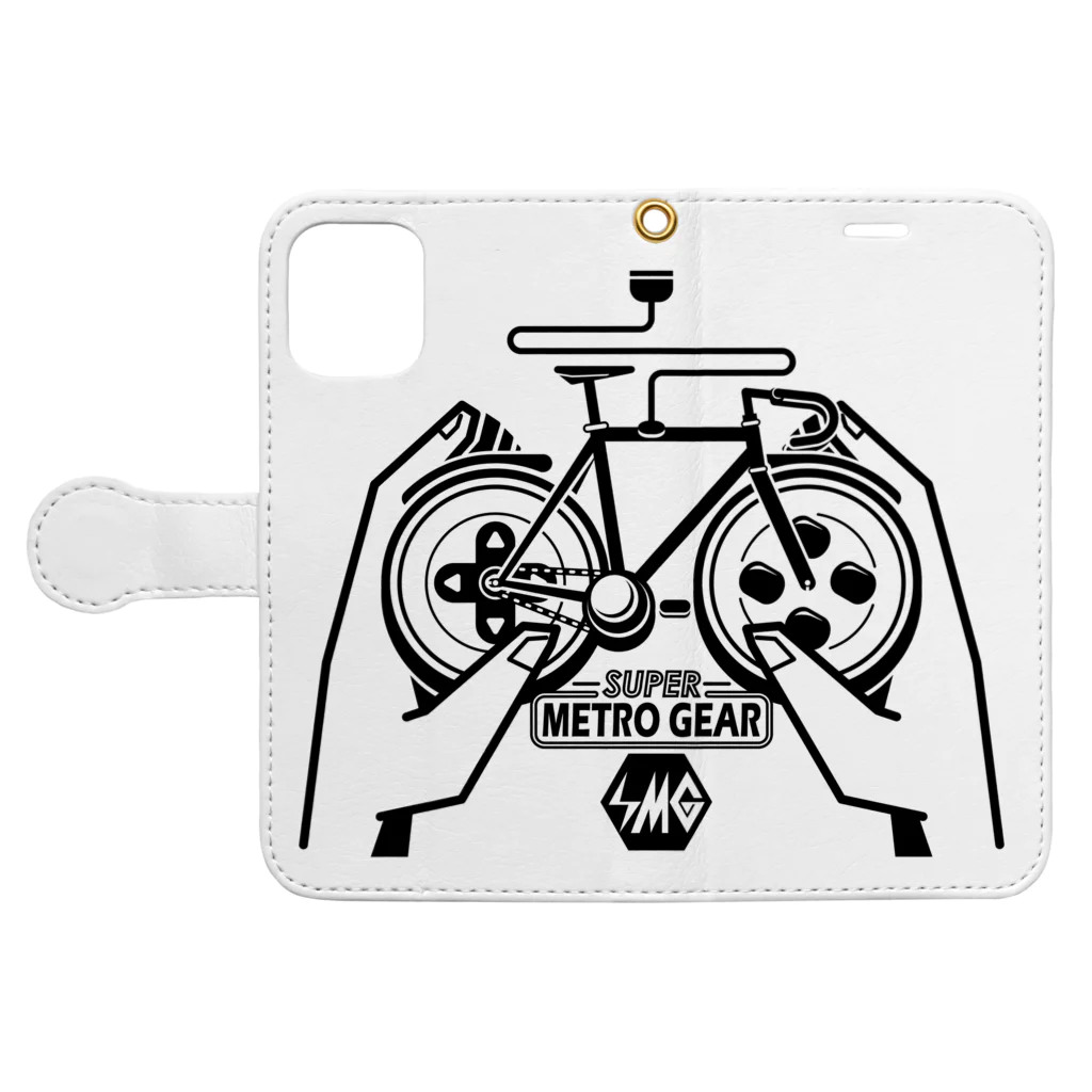 nidan-illustrationの"SUPER METRO GEAR" #2 手帳型スマホケースを開いた場合(外側)