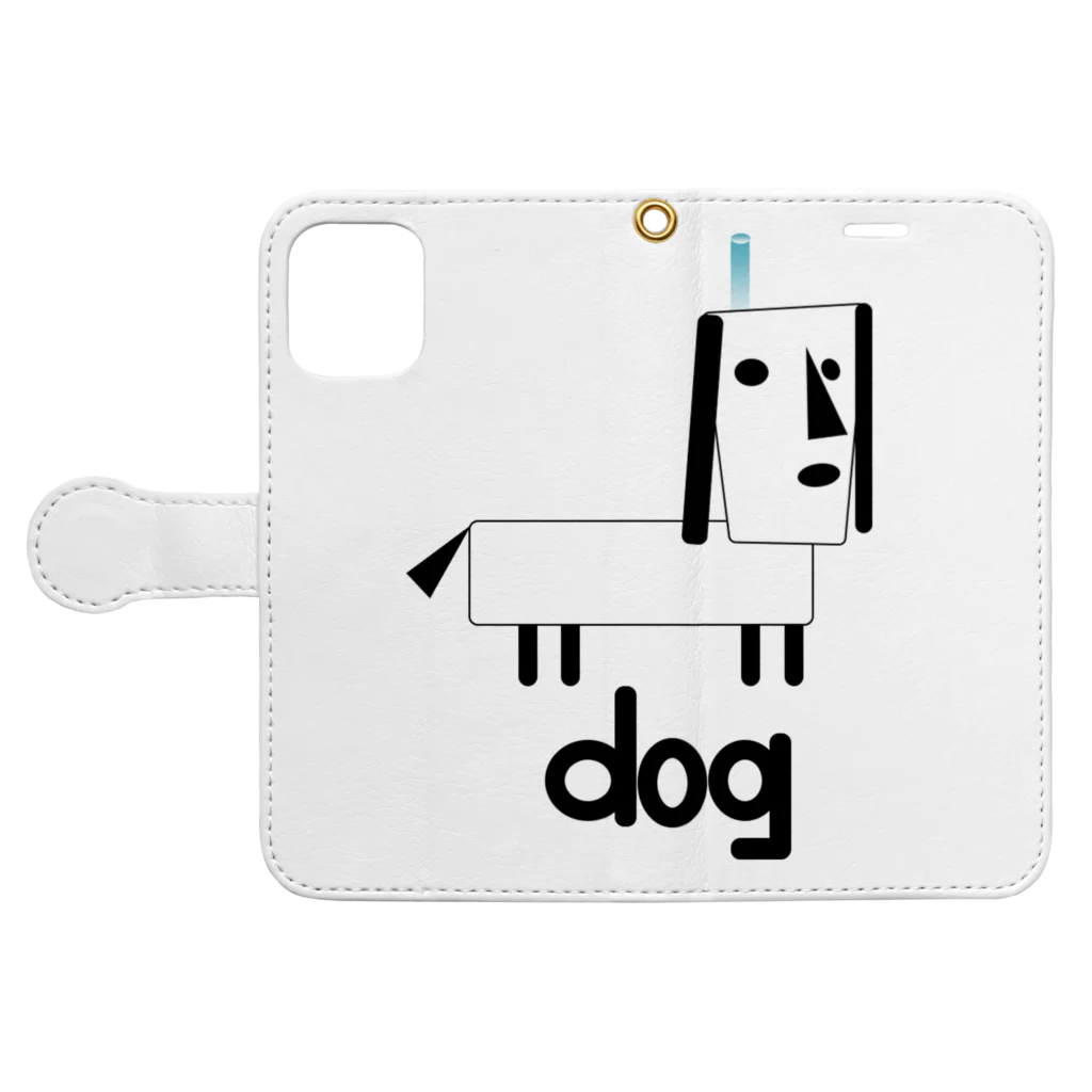 JIYUJIKANのdog 手帳型スマホケースを開いた場合(外側)