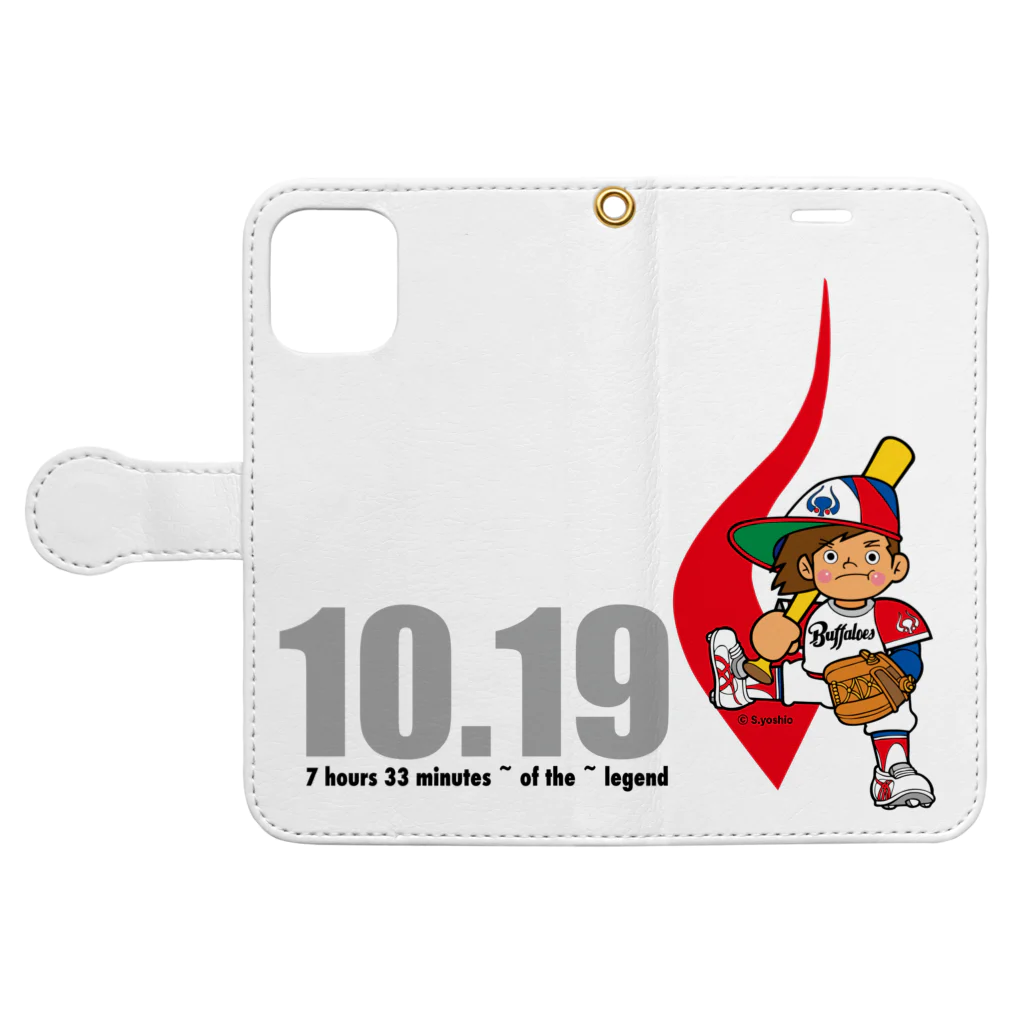 バッファ君  goods【近鉄バファローズ／1976-1996】のlegend 10.19★BUFFA-kun Book-Style Smartphone Case:Opened (outside)