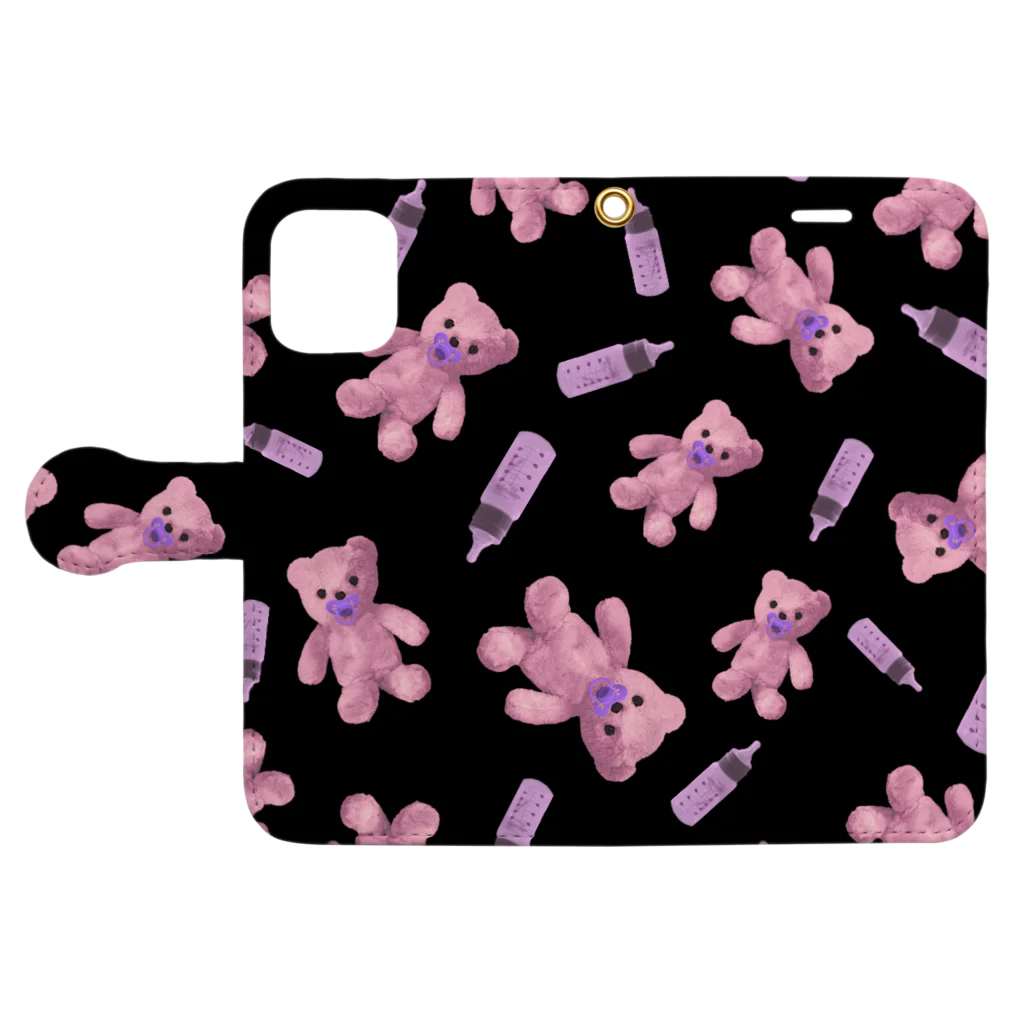 💜Salon de Lucia💜のばぶTeddy Random Book-Style Smartphone Case:Opened (outside)