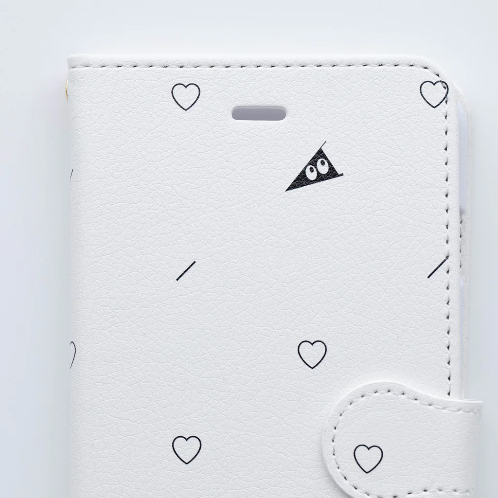 有限会社サイエンスファクトリーの【iPhone12mini専用データ】(イエロー)タヌキの3姉妹 Book-Style Smartphone Case :material(leather)