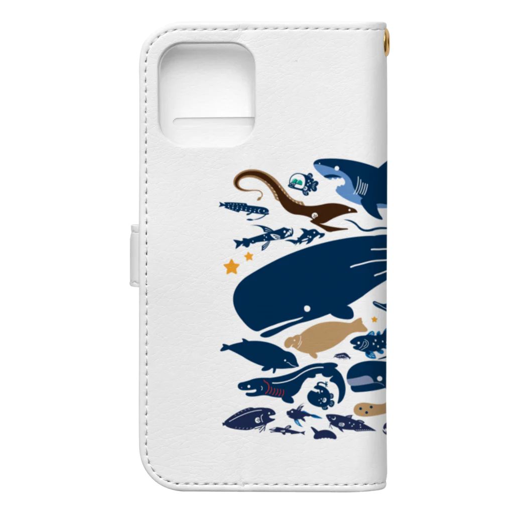 みなとまち層の深海生物 Book-Style Smartphone Case :back