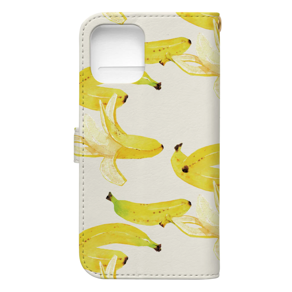 Miho MATSUNO online storeのLovely Bananas 手帳型スマホケースの裏面