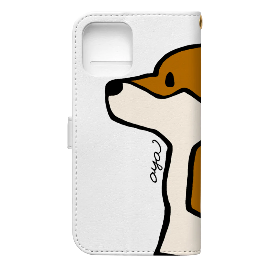 aya1の柴犬 Book-Style Smartphone Case :back