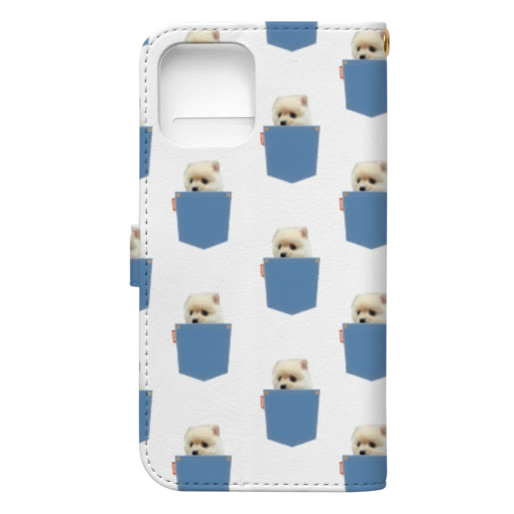 ポメラニアンのポメくんのポメラニアンのポメくん Book-Style Smartphone Case :back