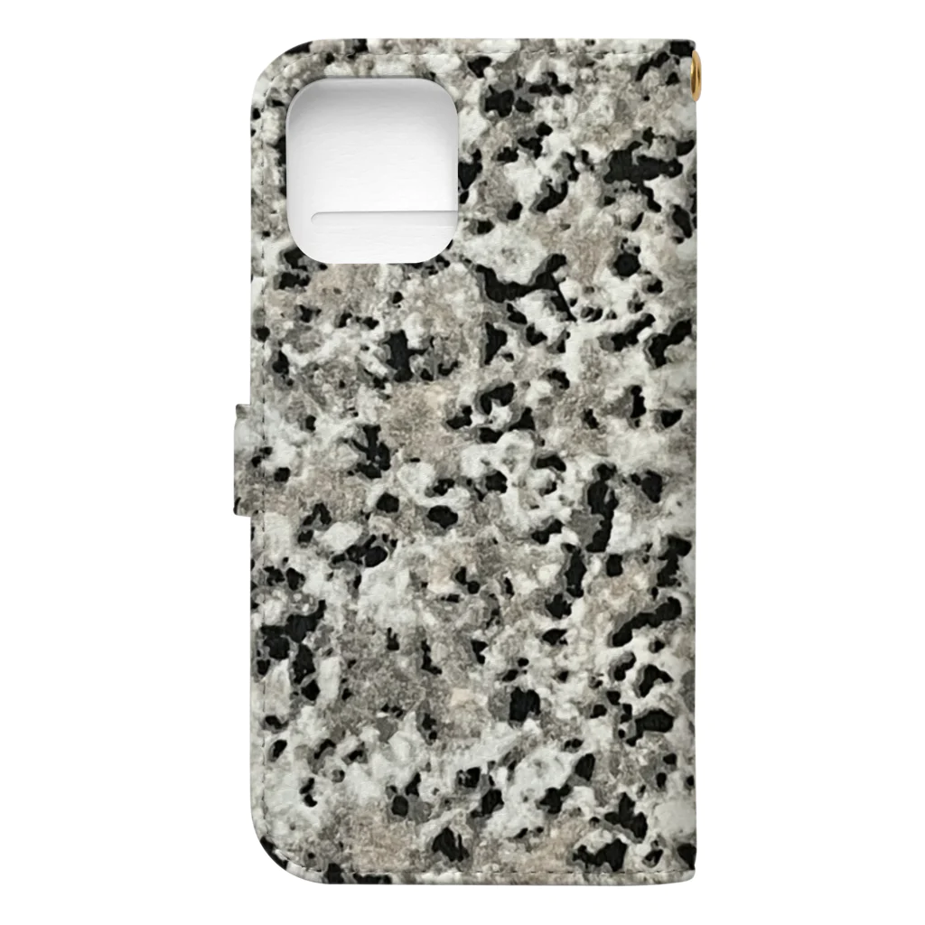 Urban Forest by Singh アーバン・フォレストの御影石模様 Stone Granite style Book-Style Smartphone Case :back