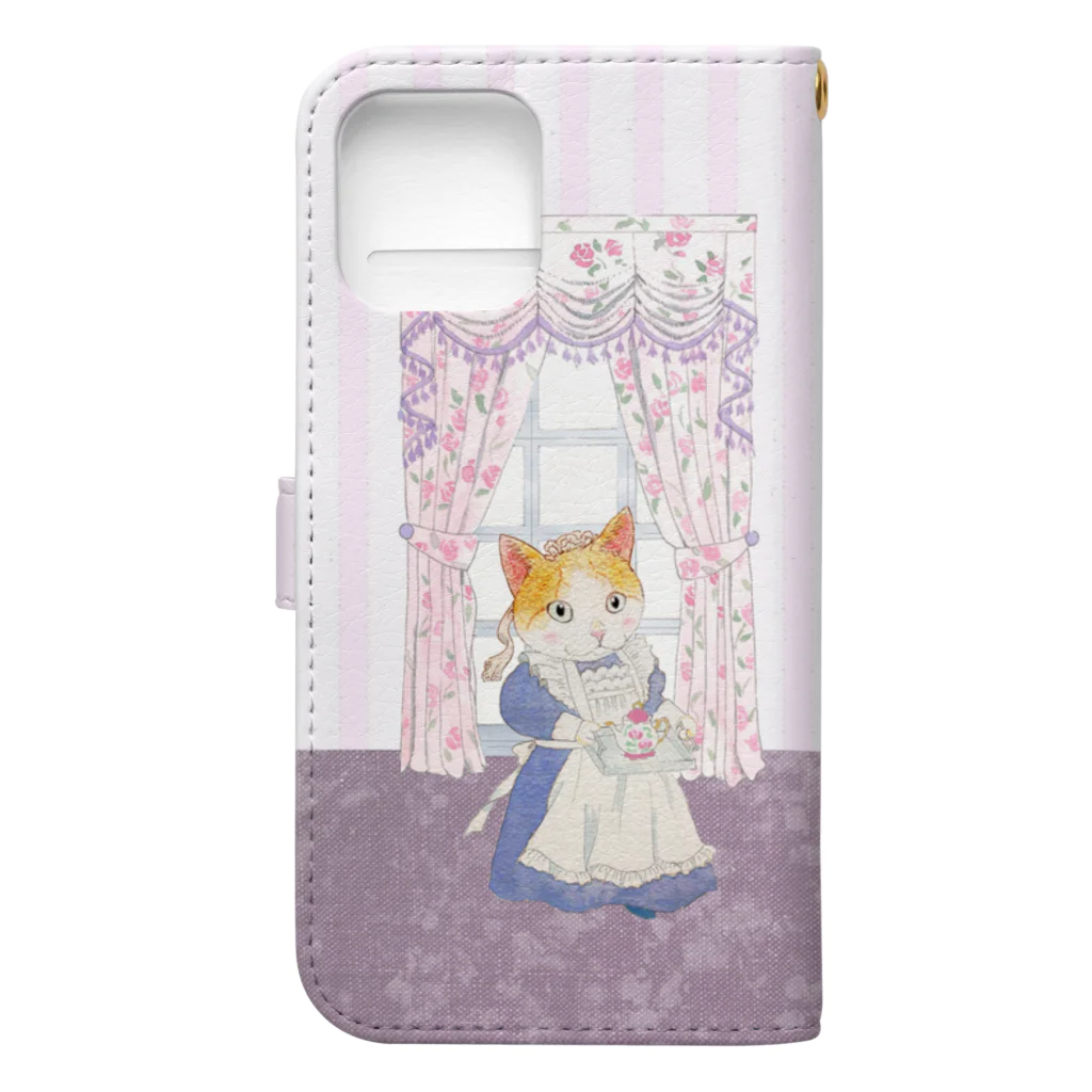  みけ　みわ子のネコ貴族 Book-Style Smartphone Case :back