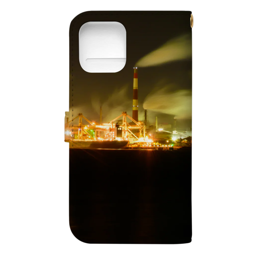 つばさ@フォトグラファーの工場夜景3 Book-Style Smartphone Case :back