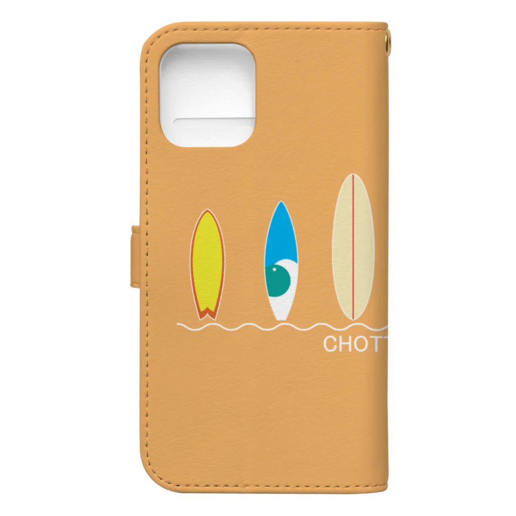 CHOTTOPOINTのサメボード Book-Style Smartphone Case :back