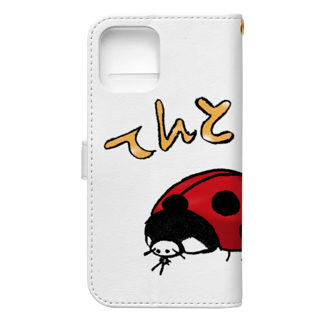 Drecome_Designのゆるいテントウムシ Book-Style Smartphone Case :back