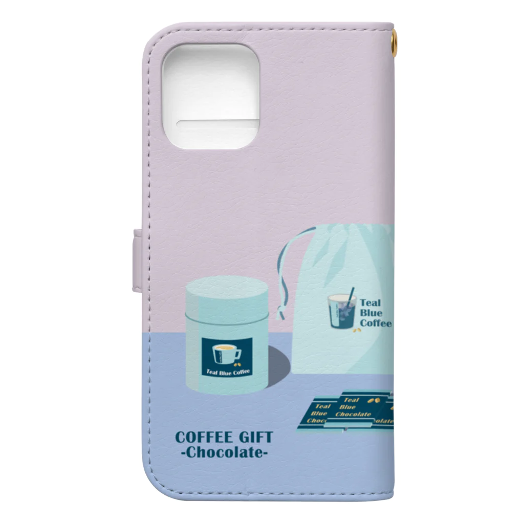 Teal Blue CoffeeのCOFFEE GIFT -Chocolate- PURPLE Ver. 手帳型スマホケースの裏面