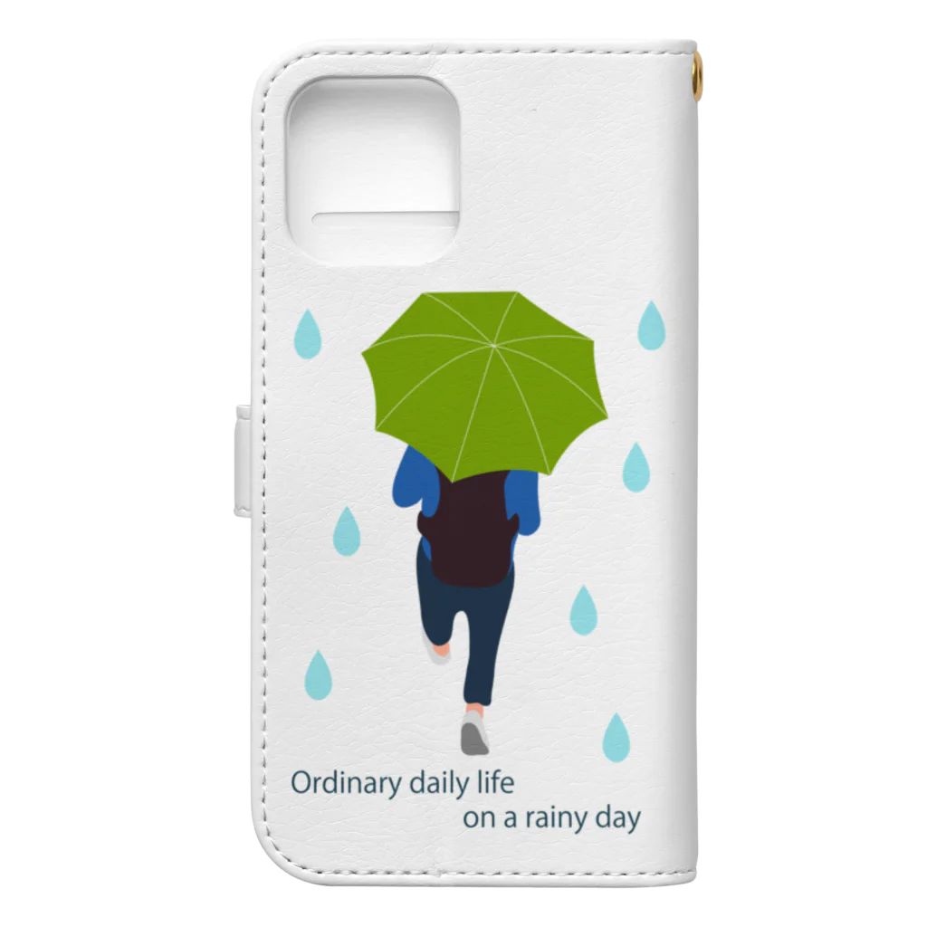 キッズモード某の平凡な雨の日　（グリーンVr） Book-Style Smartphone Case :back