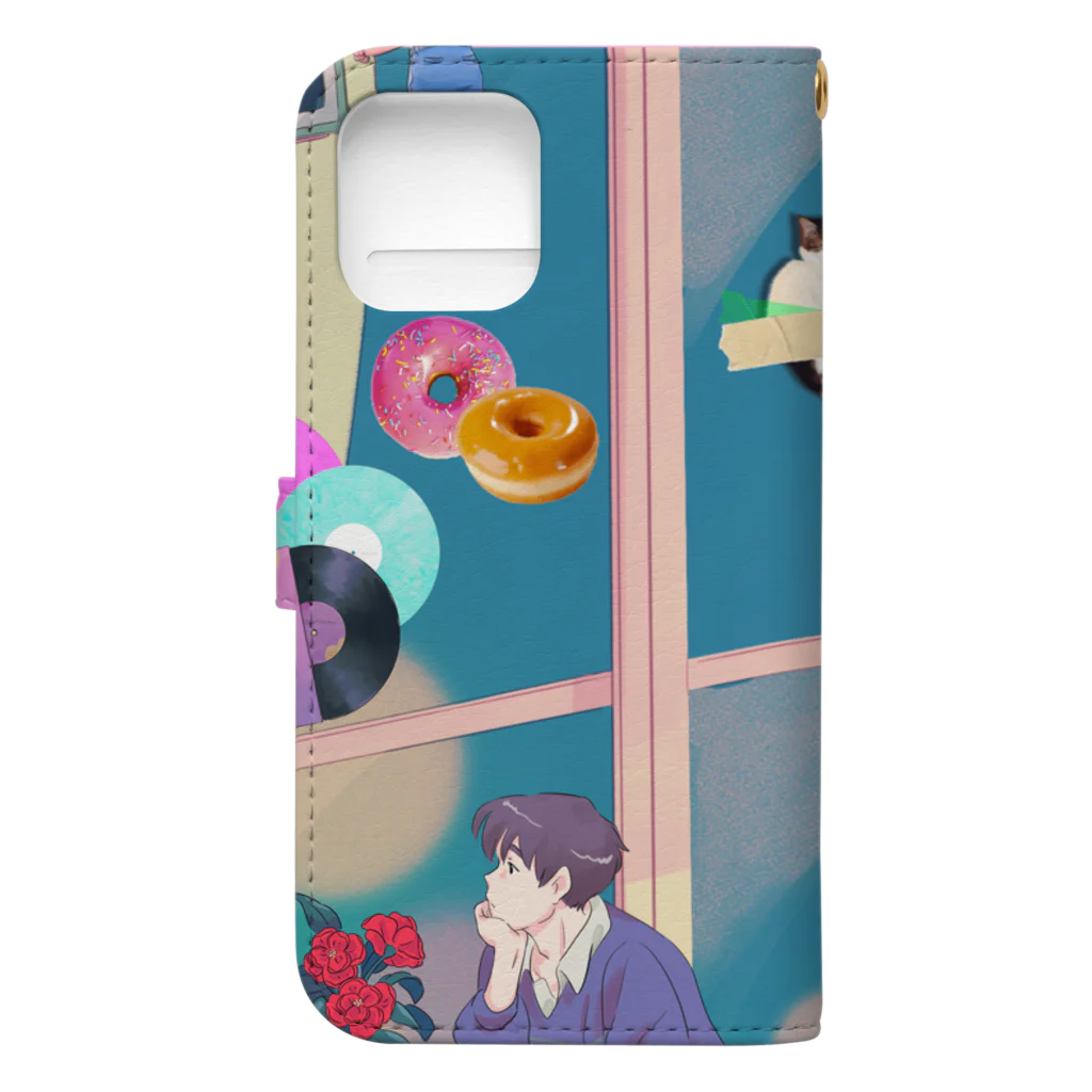 𝙈𝙊𝙈𝙊'𝙨 𝙎𝙝𝙤𝙥の90's anime & momo #03 Book-Style Smartphone Case :back