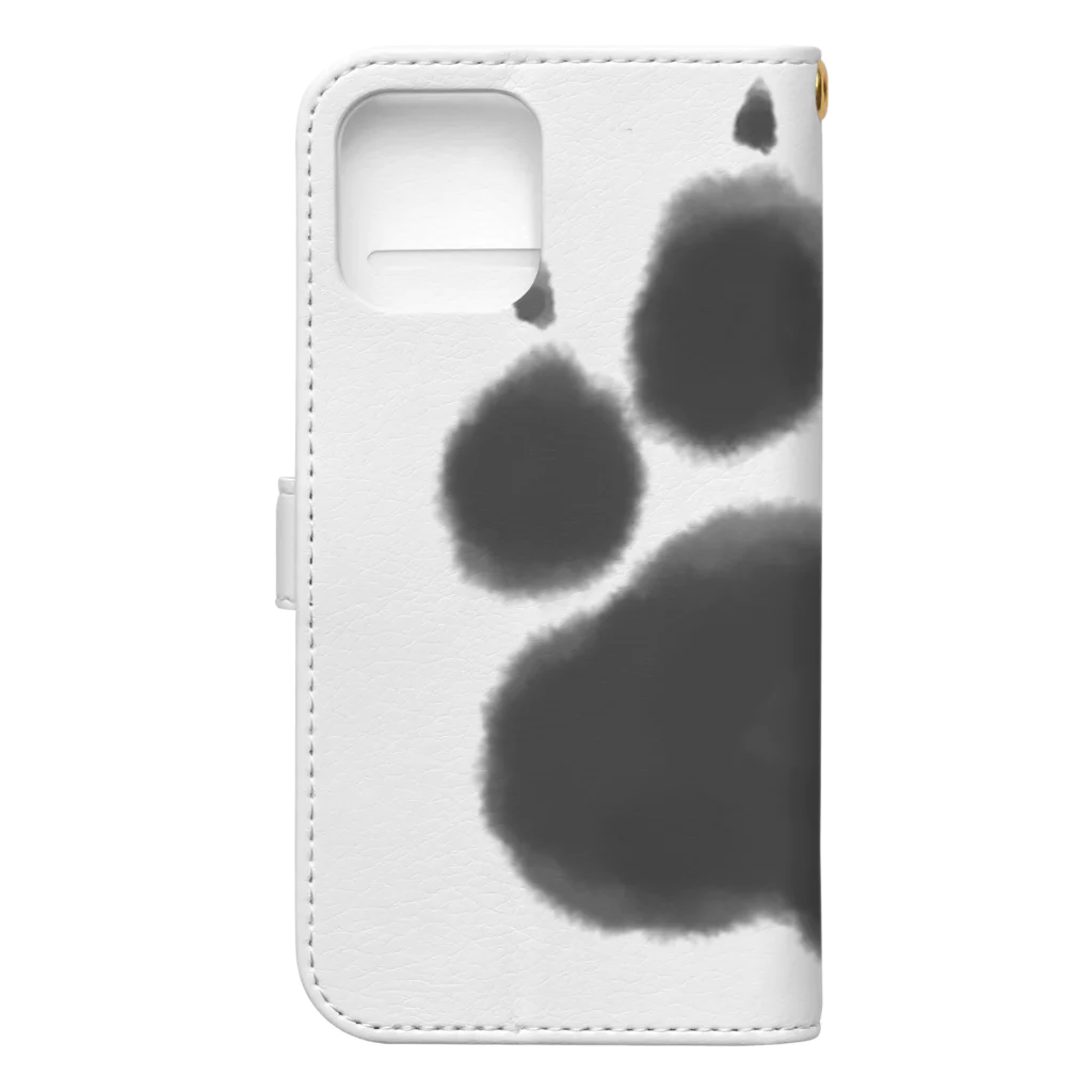 作sa/画ga/人toのcat paw Book-Style Smartphone Case :back