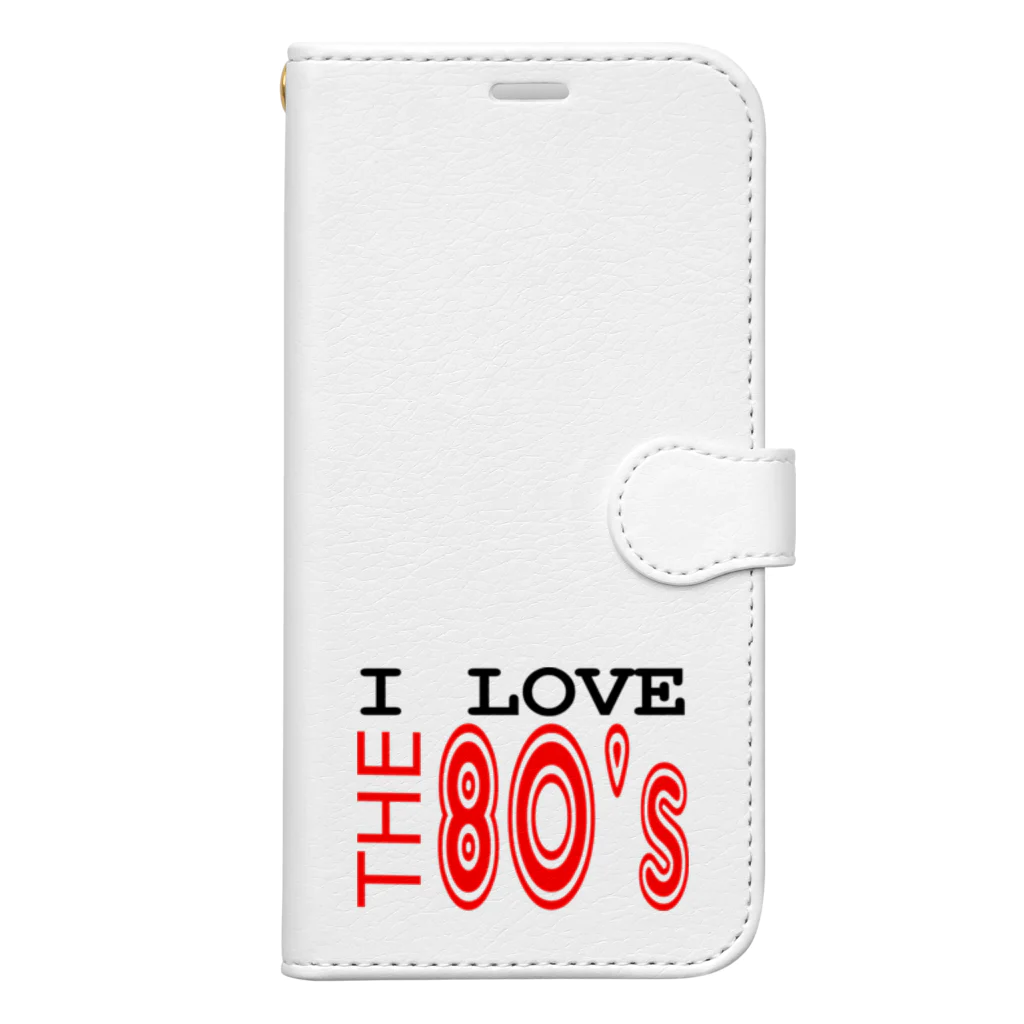 Pat's WorksのI LOVE THE 80's 手帳型スマホケース